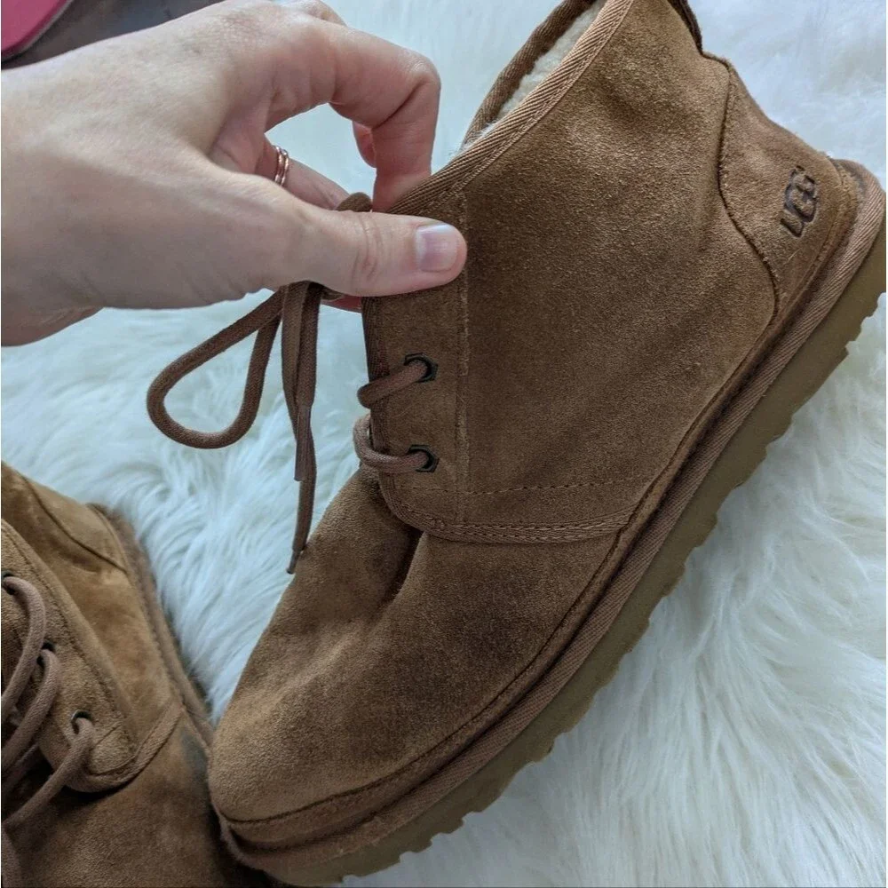 UGG Neumel Chestnut Brown Suede Ankle Chukka Boots Size 11